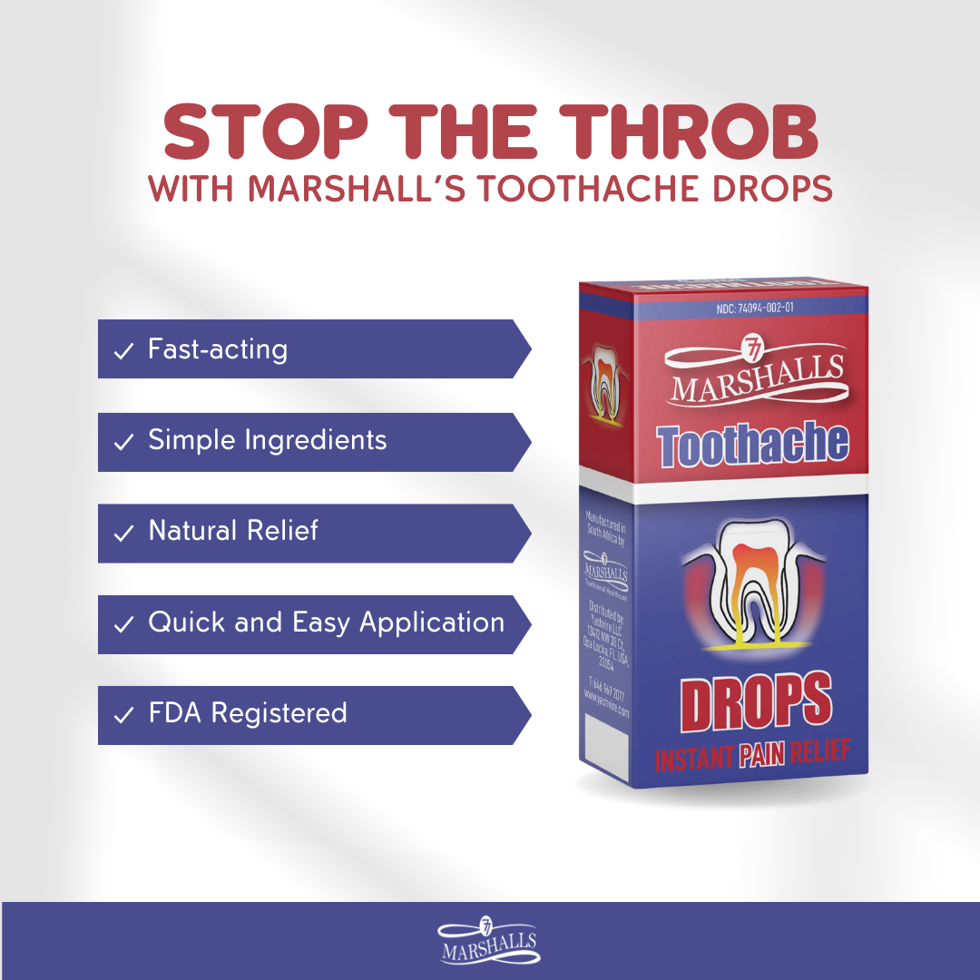 Marshall's Toothache Drops: Your Fast-Acting Relief for Toothaches and ...